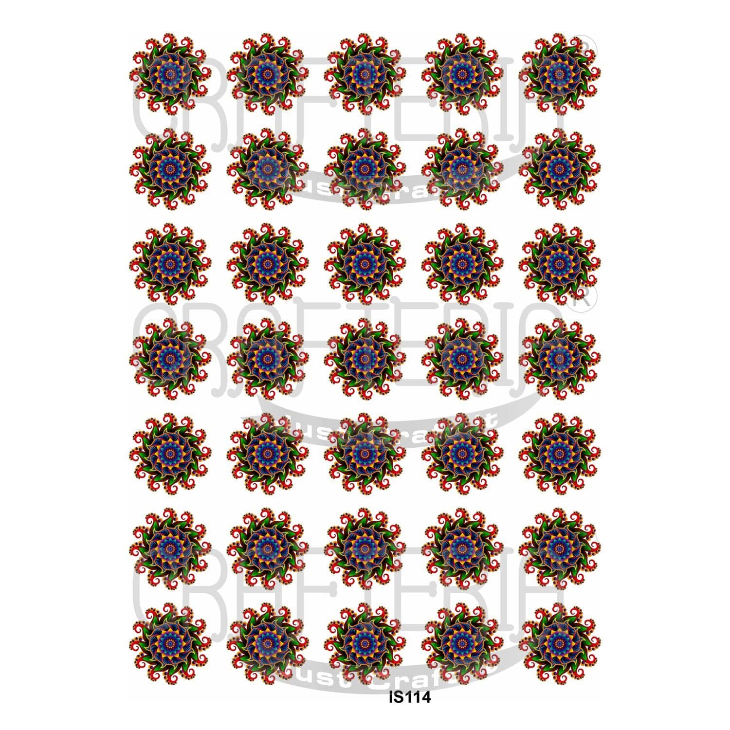 Rangoli Design Insert Sheet (Transparent Sheet) IS114