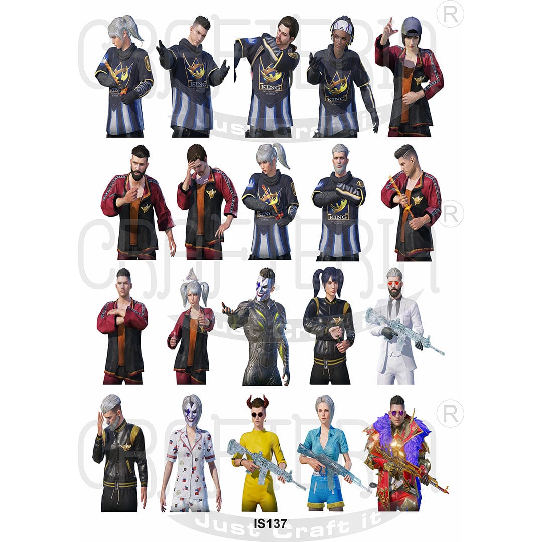 BGMI Designs Insert Sheet (Transparent Sheet) IS137