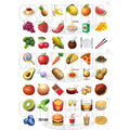 Food & Drinks 1.25 Inch Designs Insert Sheet (Transparent Sheet) IS148