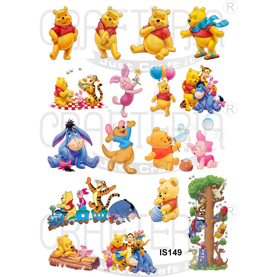 Winnie The Pooh Designs Insert Sheet (Transparent Sheet) IS149
