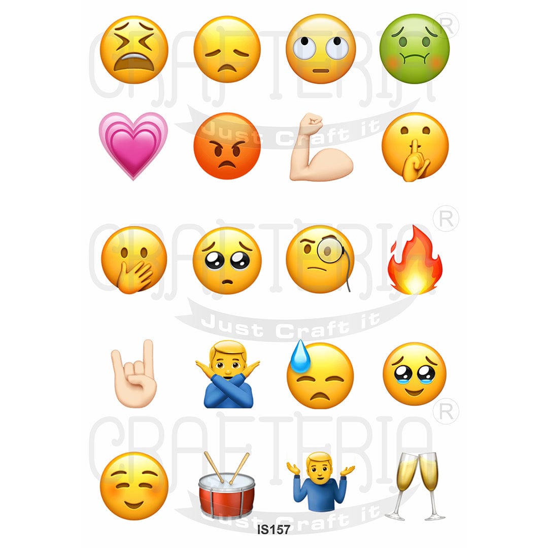 Emoji 1.5 Inch Designs Insert Sheet (Transparent Sheet) IS157