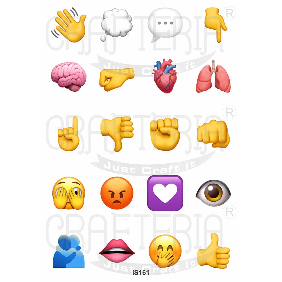 Emoji 1.5 Inch Designs Insert Sheet (Transparent Sheet) IS161