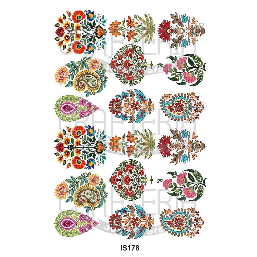 Floral And Paisley Designs Insert Sheet (Transparent Sheet) IS178