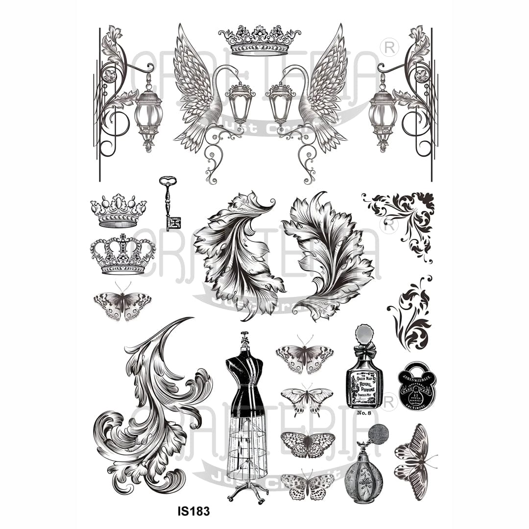 Vintage Ornamental Designs Insert Sheet (Transparent Sheet) IS183