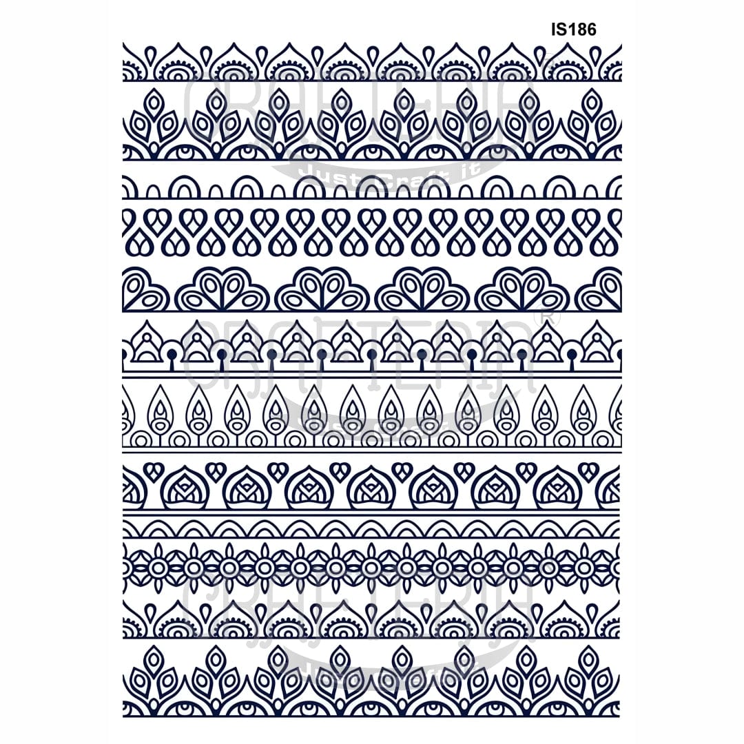 Mandala Border Designs Insert Sheet (Transparent Sheet) IS186