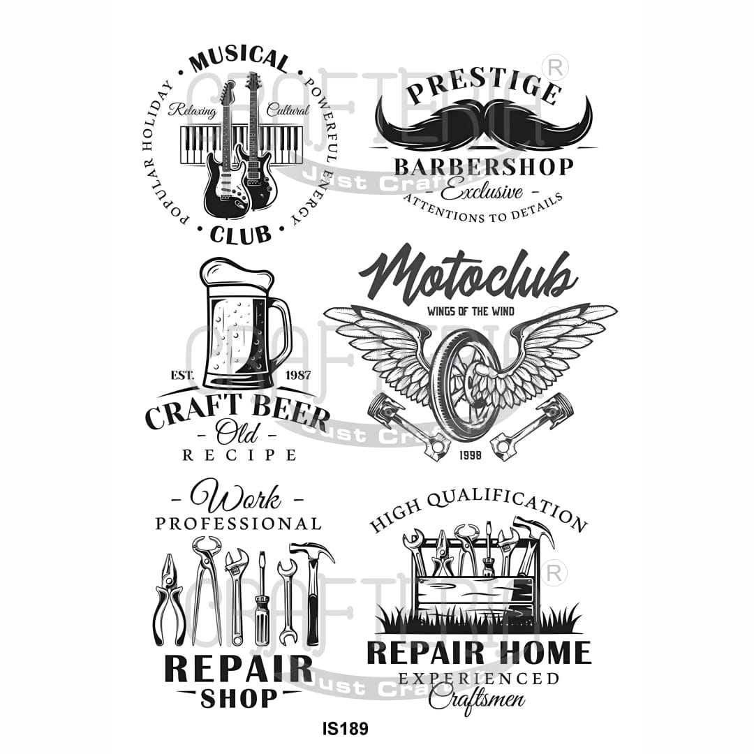 Classic Retro Designs Insert Sheet (Transparent Sheet) IS189