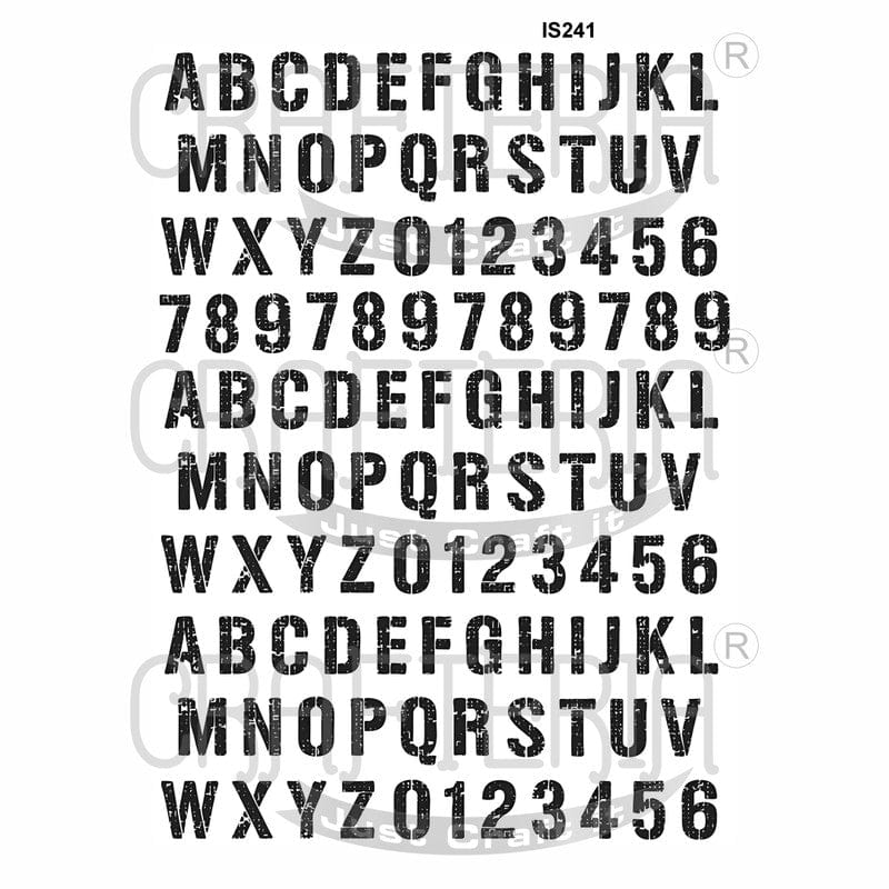 Alphabet Designs Insert Sheet (Transparent Sheet) IS241