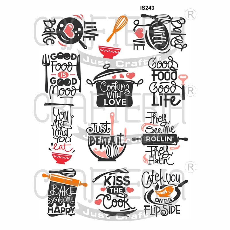 Food Designs Insert Sheet (Transparent Sheet) IS243