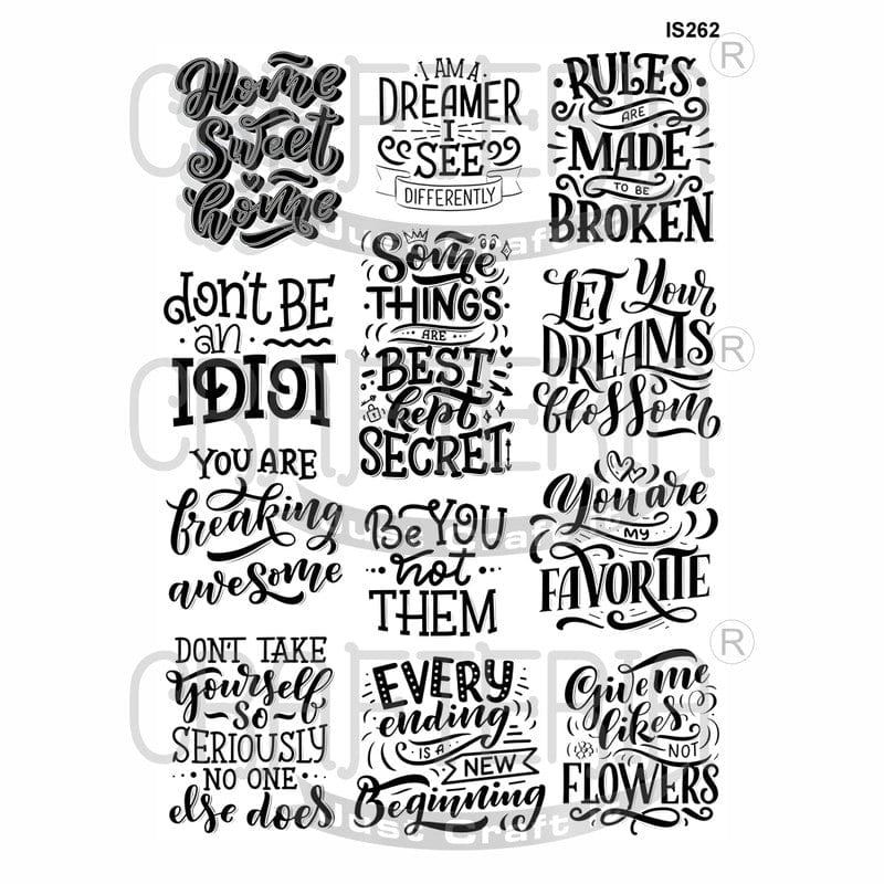 Quote Designs Insert Sheet (Transparent Sheet) IS262