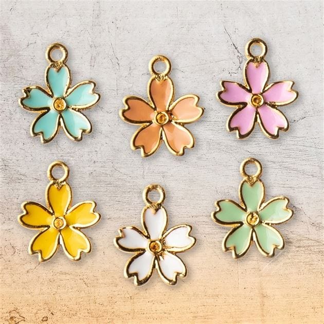 Flower Gold Jewellery Charms