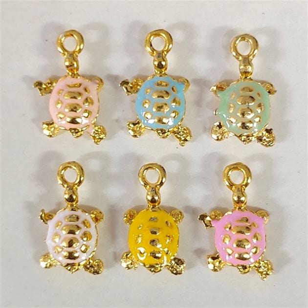 Tortoise Gold Jewellery Charms