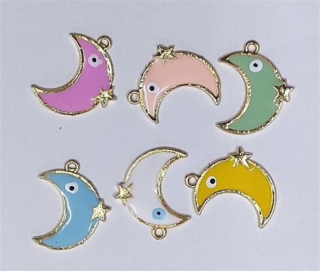 Half Moon Gold Jewellery Charms