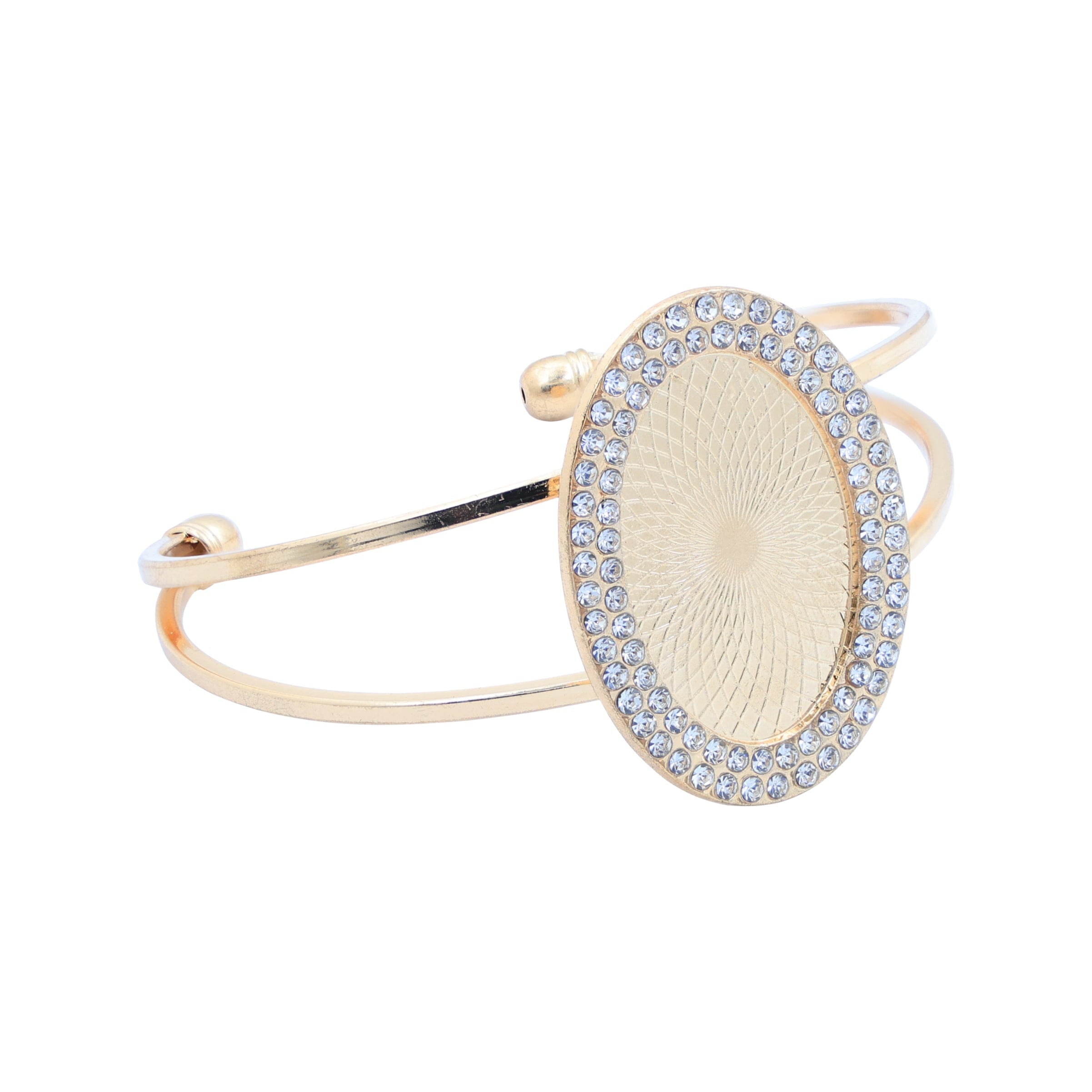 Oval Diamond Frame Kada