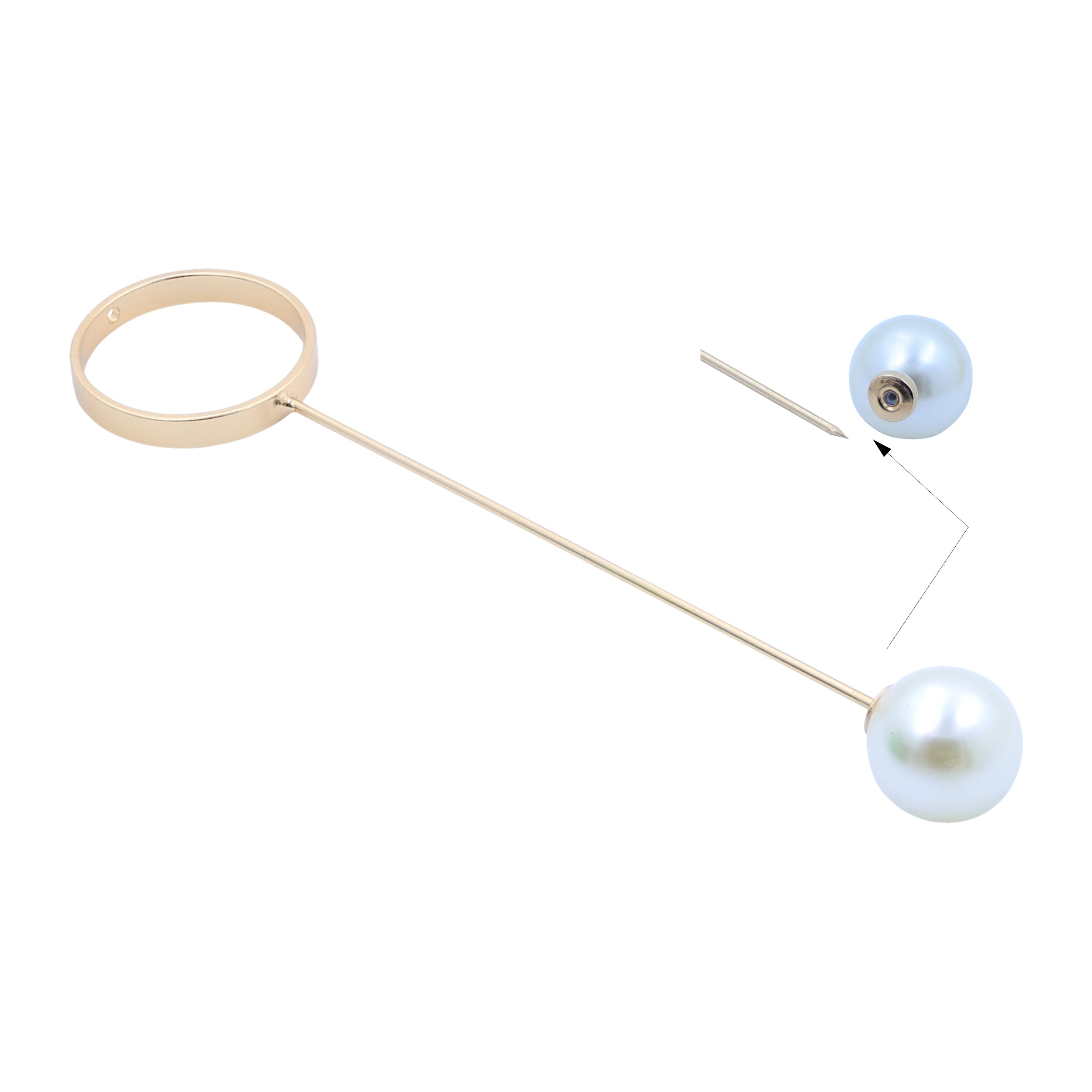 Broach Pin Round Bezel