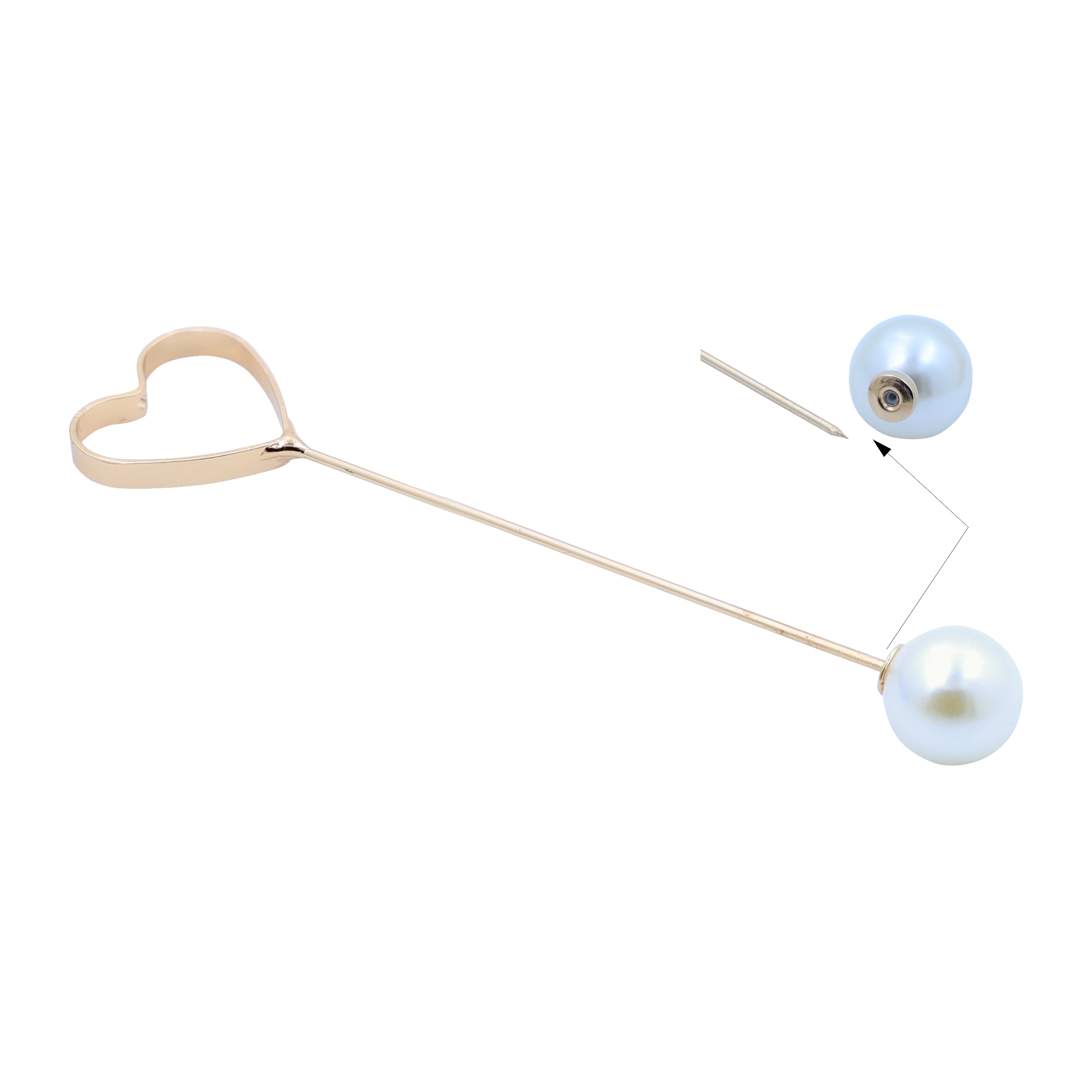 Broach Pin Heart Bezel
