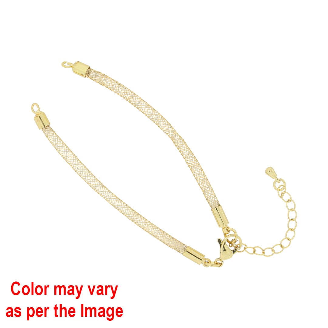 Mesh Chain Bracelet with Diamonds and Adjustable Clasp