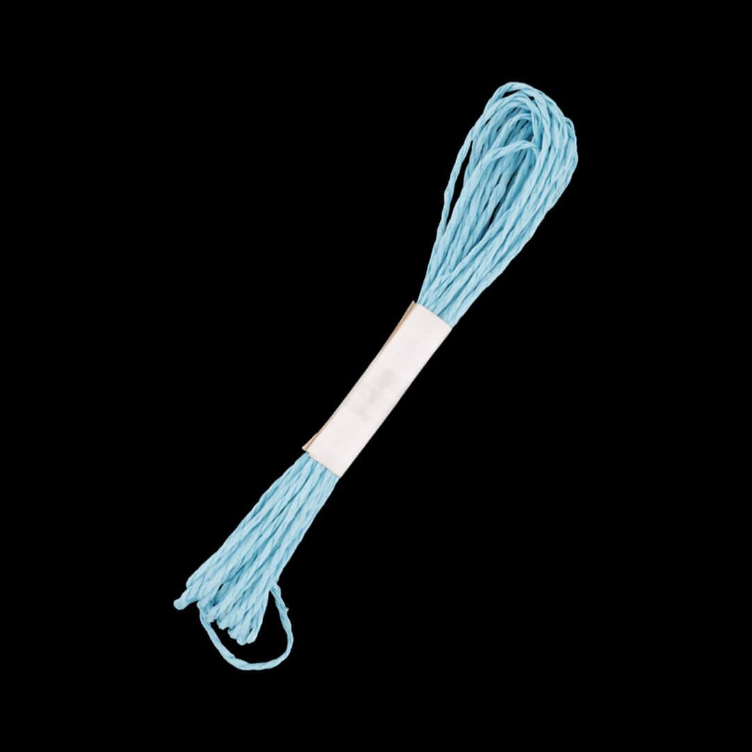 Sky Blue Colour Paper Thread Twisted Rope for DIY Art