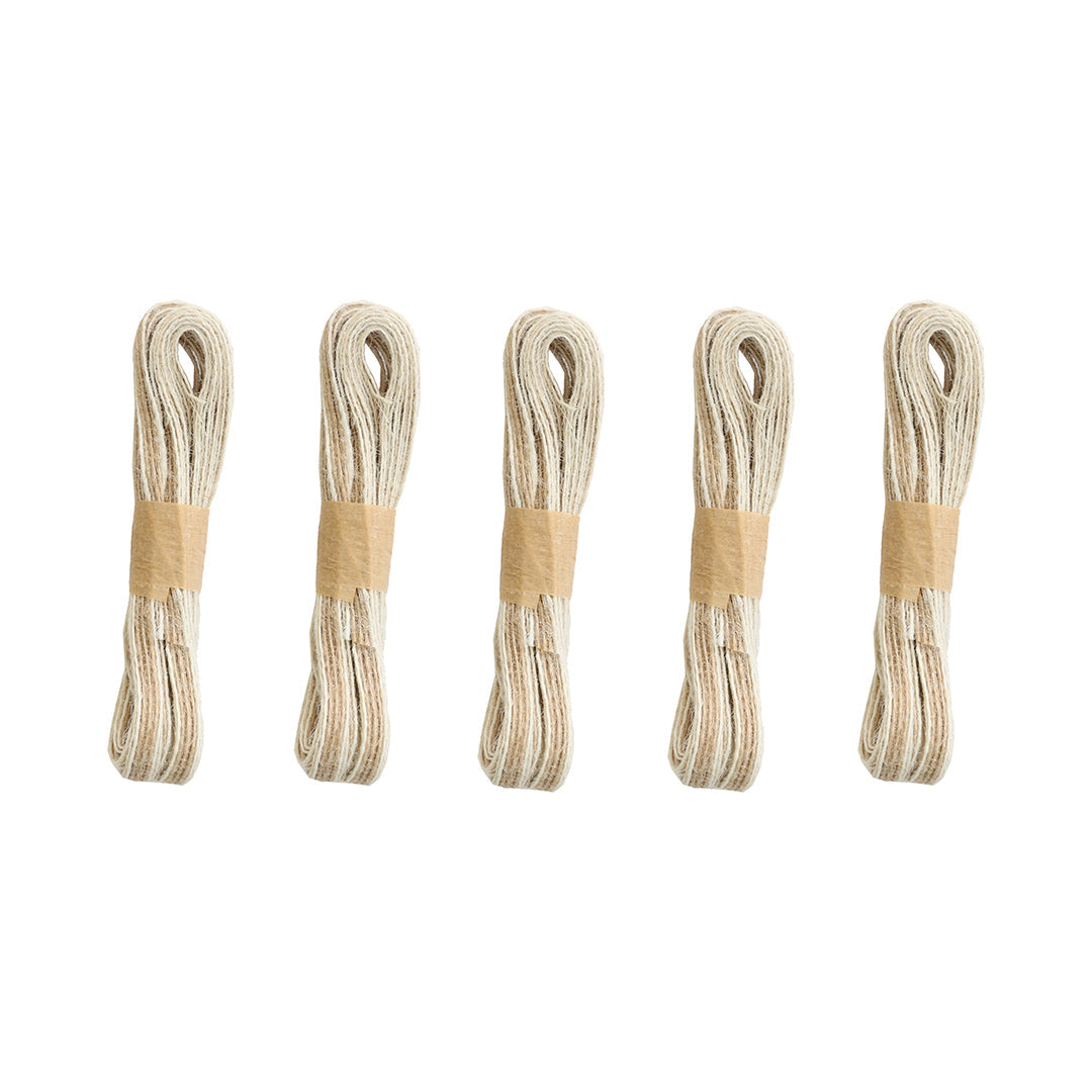 White & Natural Twine Thread Bundles