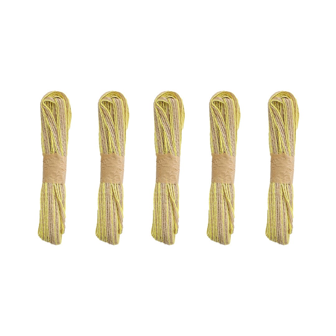 Yellow & Natural Twine Thread Bundles