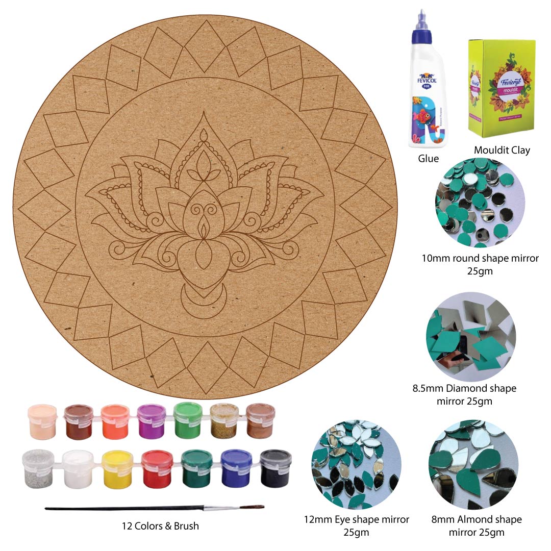 DIY Lotus Flower Lippan Art Kit
