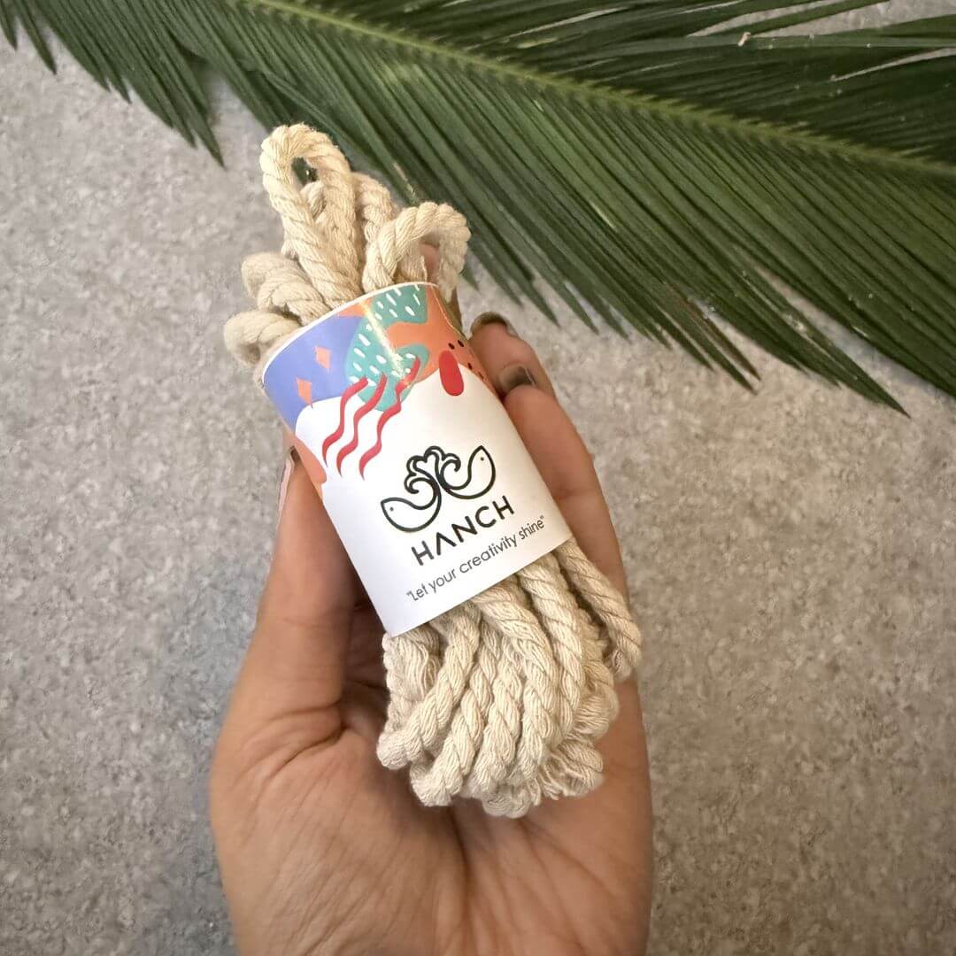 White Macrame Thread - 1 Meter Braided