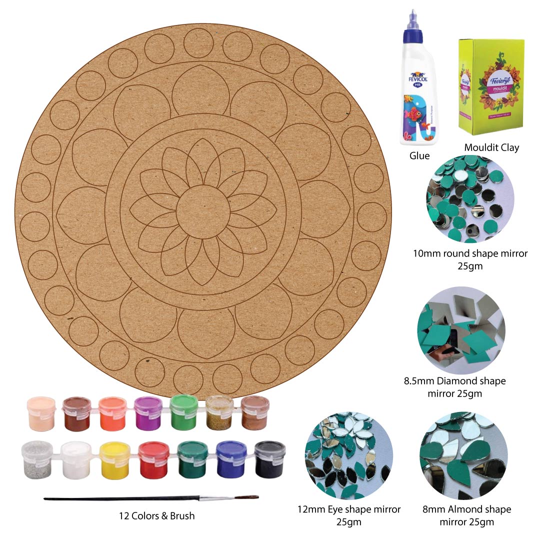 DIY Mandala Design Lippan Art Kit