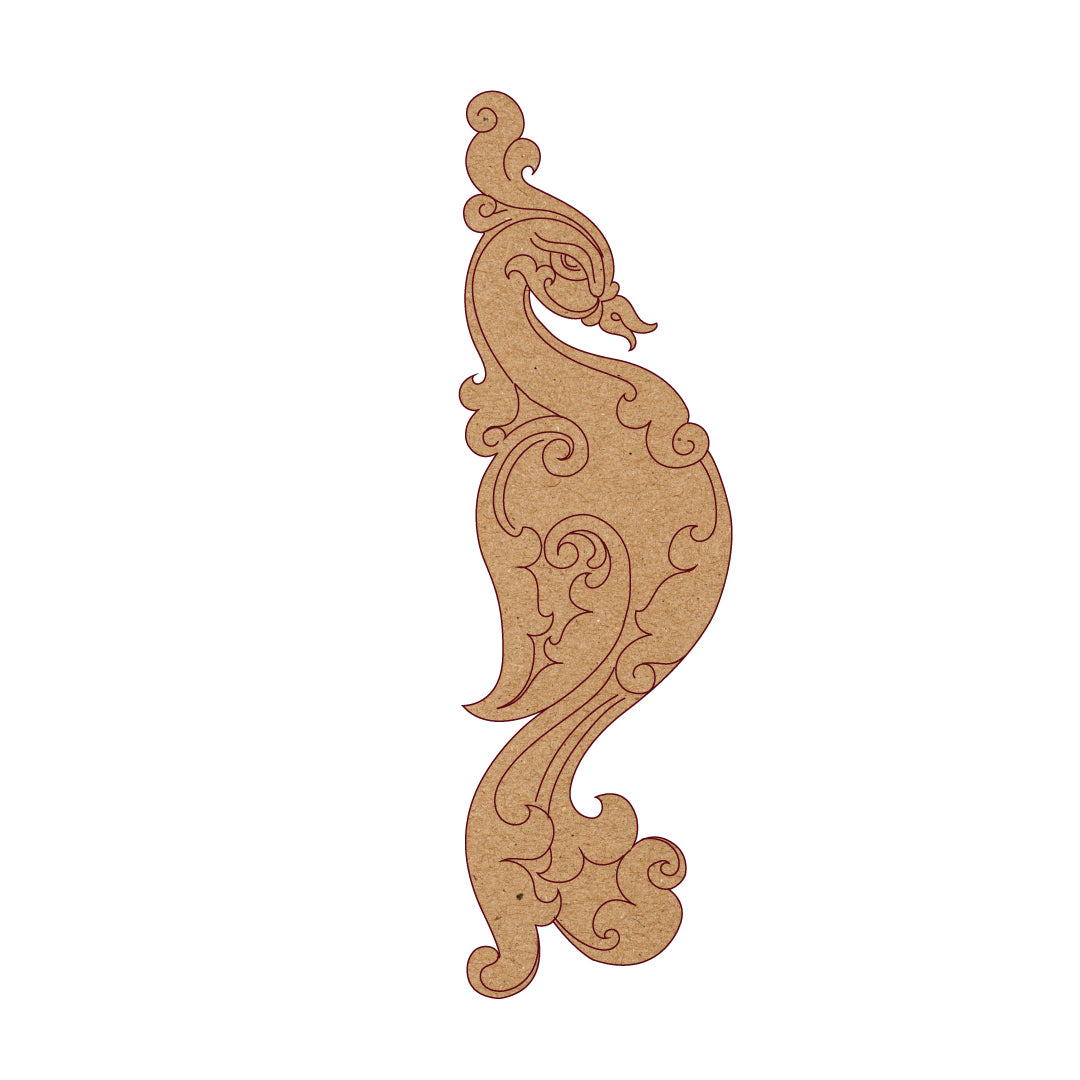 Premarked MDF Motif Of Peacock – Motif Style 20