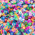 Round Alphabet Shape Polymer Chips