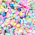 Square Alphabet Shape Polymer Chips