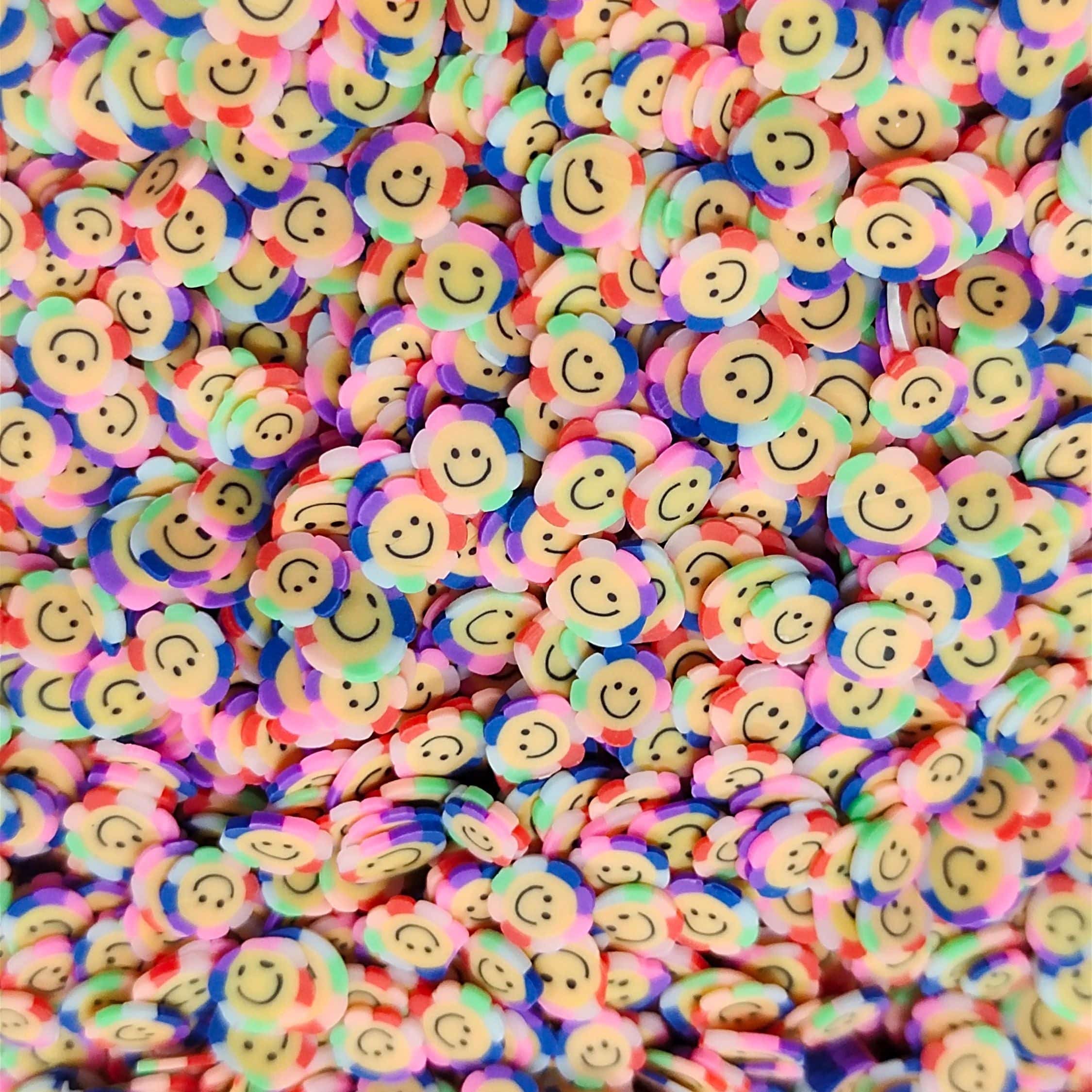 Smiley Flower Polymer Chips