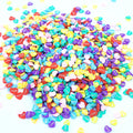 Heart Shape With Love Text Polymer Chips
