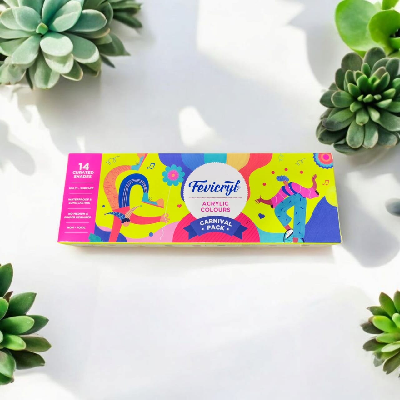 Pidilite Fevicryl Acrylic Colour Carnival Pack (Mrp-Rs.275/-)