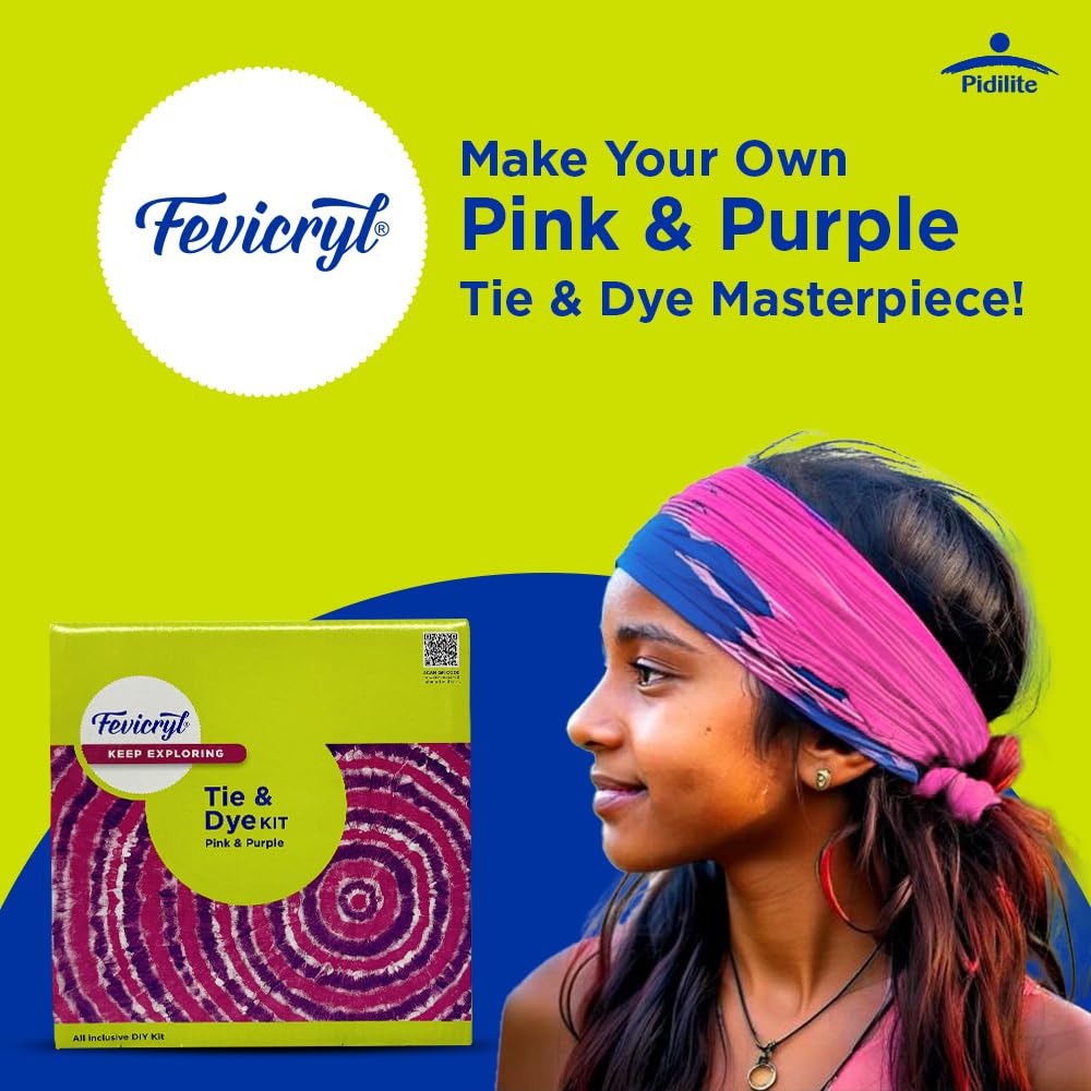 Fevicryl Tie & Dye Kit - Pink & Purple (Mrp-399/-)
