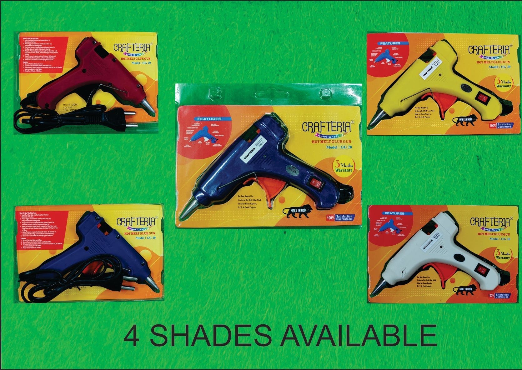 GLUE GUN SMALL 20W Colour With On/Off Button And Indicator