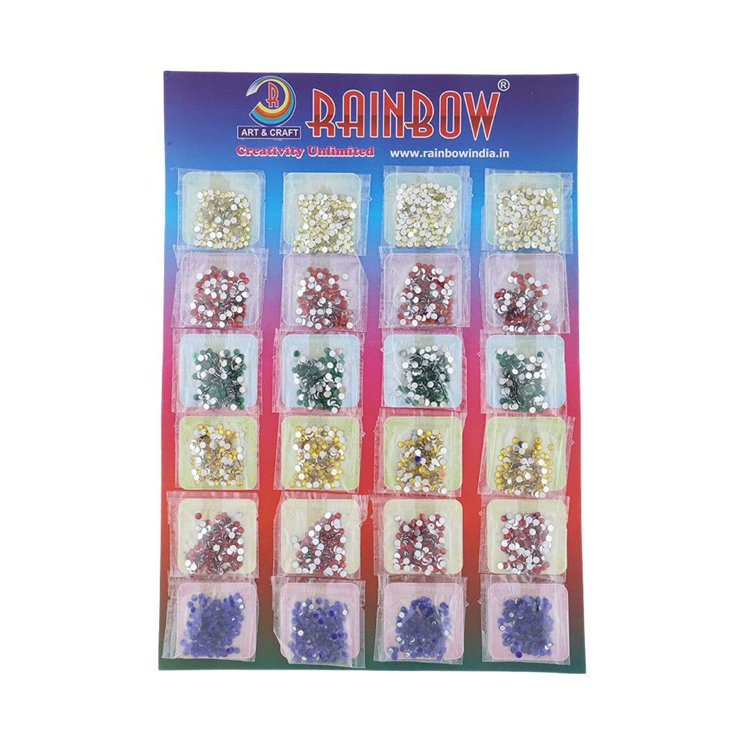 Multi Colour Rhine Stone 20Pkt/Card