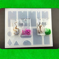 13 Cavity  Pendant & Keychain Mould (Heart)