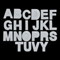 4"  Monogram Abcd Alphabet 22 Pcs Set Mould