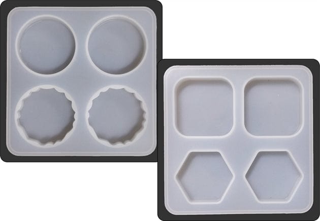 2 In 1 Pop Socket Mould (Agate, Round, Square, Hexagon)