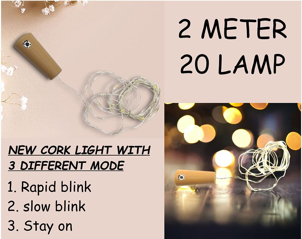 Wine Bottle Cock Lights 2mtrs