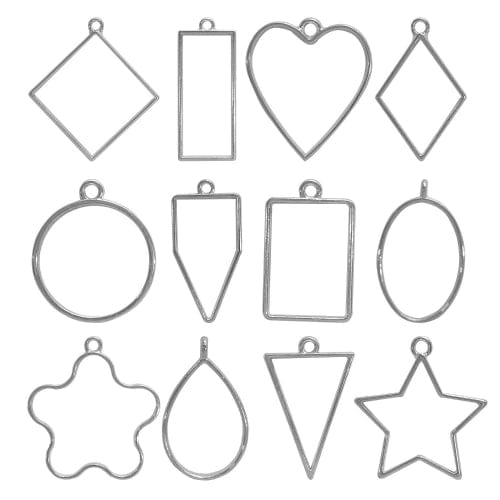 Bezels Set Of 12 Pcs Silver
