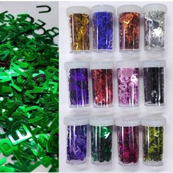 Glitters Plain Alphabet Design