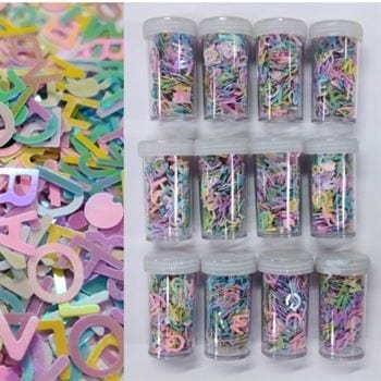 Glitters Rainbow Alphabet Design