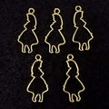 5 In 1 Girl Shape Gold Colour Bezels