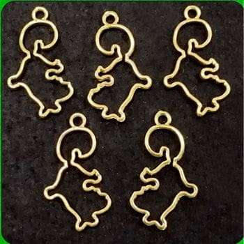 5 In 1 Squirrels Shape Gold Colour Bezels