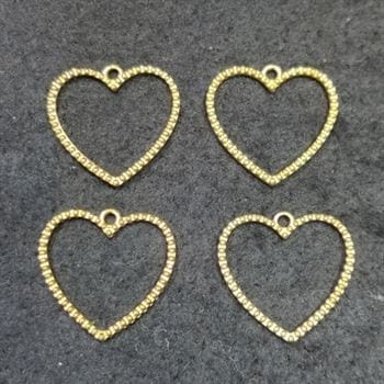 Heart Dotted Gold 4 In 1 Bezels
