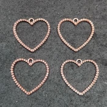 Heart Dotted R.Gold 4 In 1 Bezels