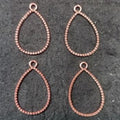 Drop Shape Dotted R.Gold 4 In 1 Bezels