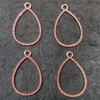 Drop Shape Dotted R.Gold 4 In 1 Bezels