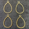 Drop Shape Dotted Gold 4 In 1 Bezels