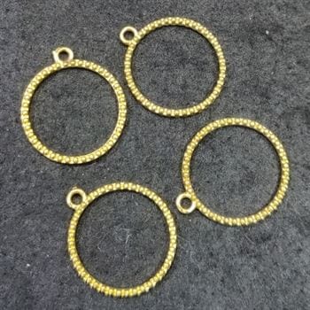 Round Dotted Gold 4 In 1 Bezels